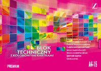 Blok techniczny A4 15k. Premium kolorowy Kreska